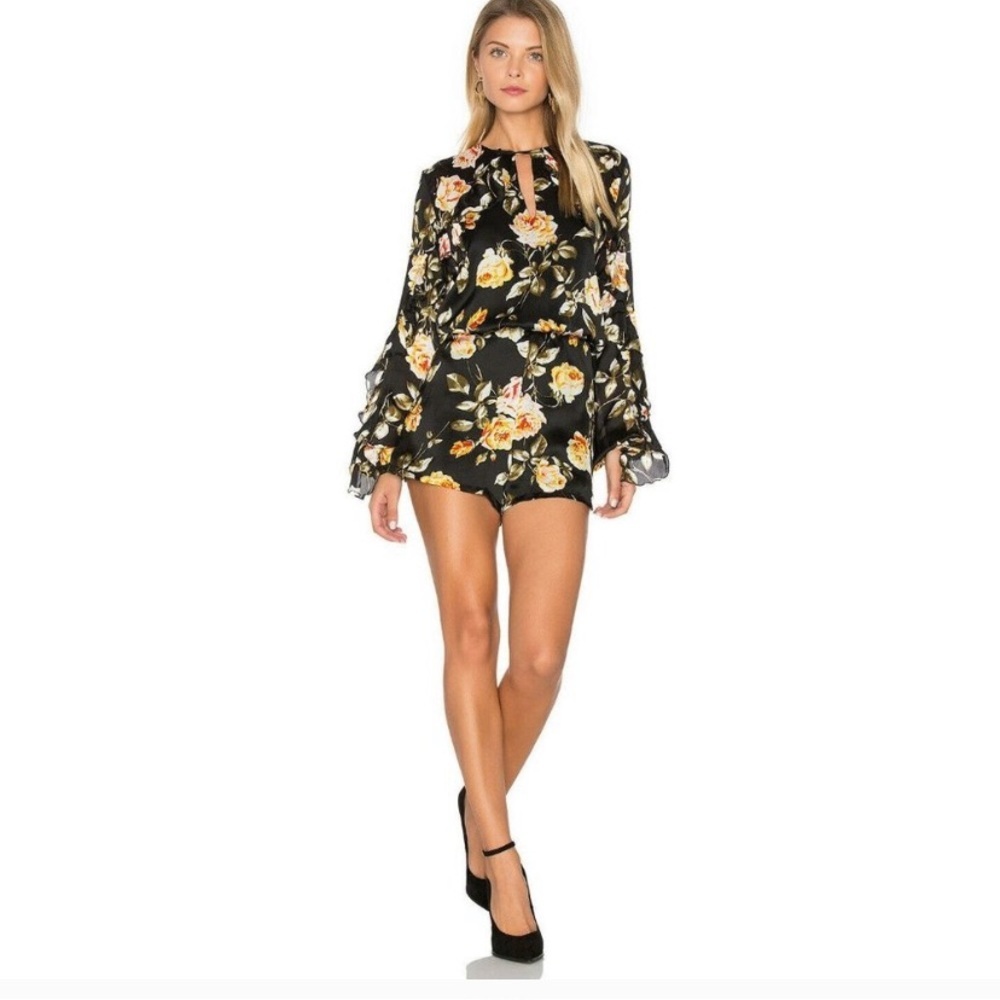 Karina Grimaldi Montecarlo Romper black floral